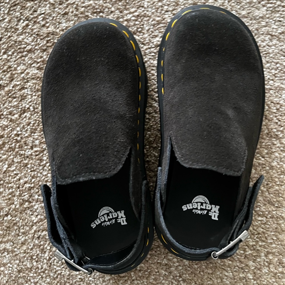 Dr. Martens Zebzag Suede Platform Casual Mules!